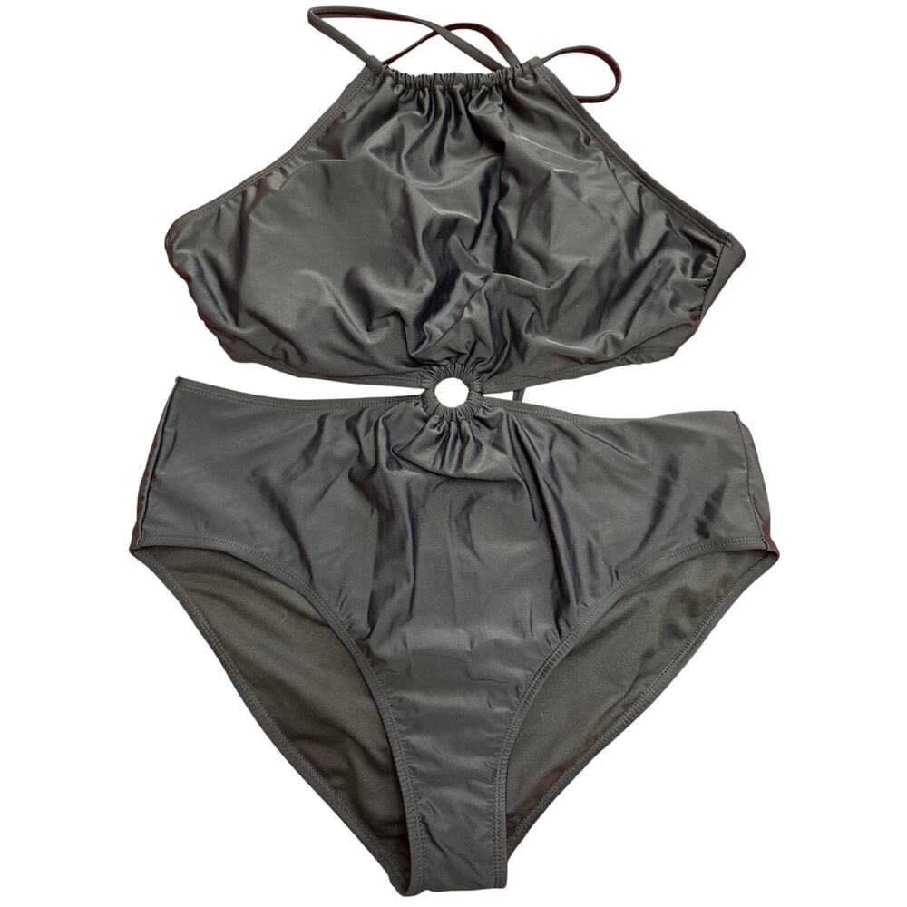 NWT Decree XXL Black O-ring One Piece Swimming Suit